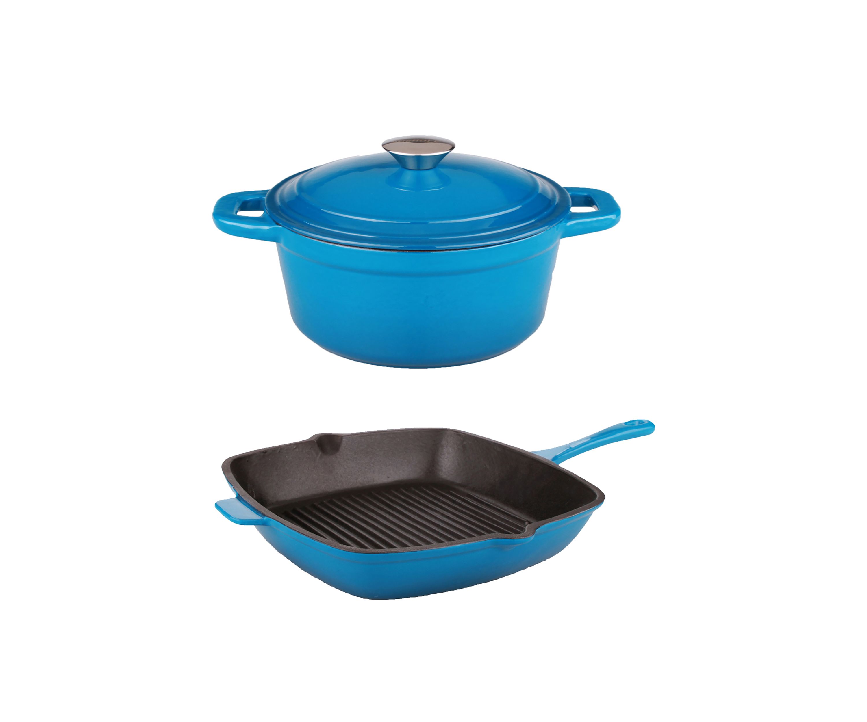 Neo 3 Piece Dutch Oven and Grill Pan Set