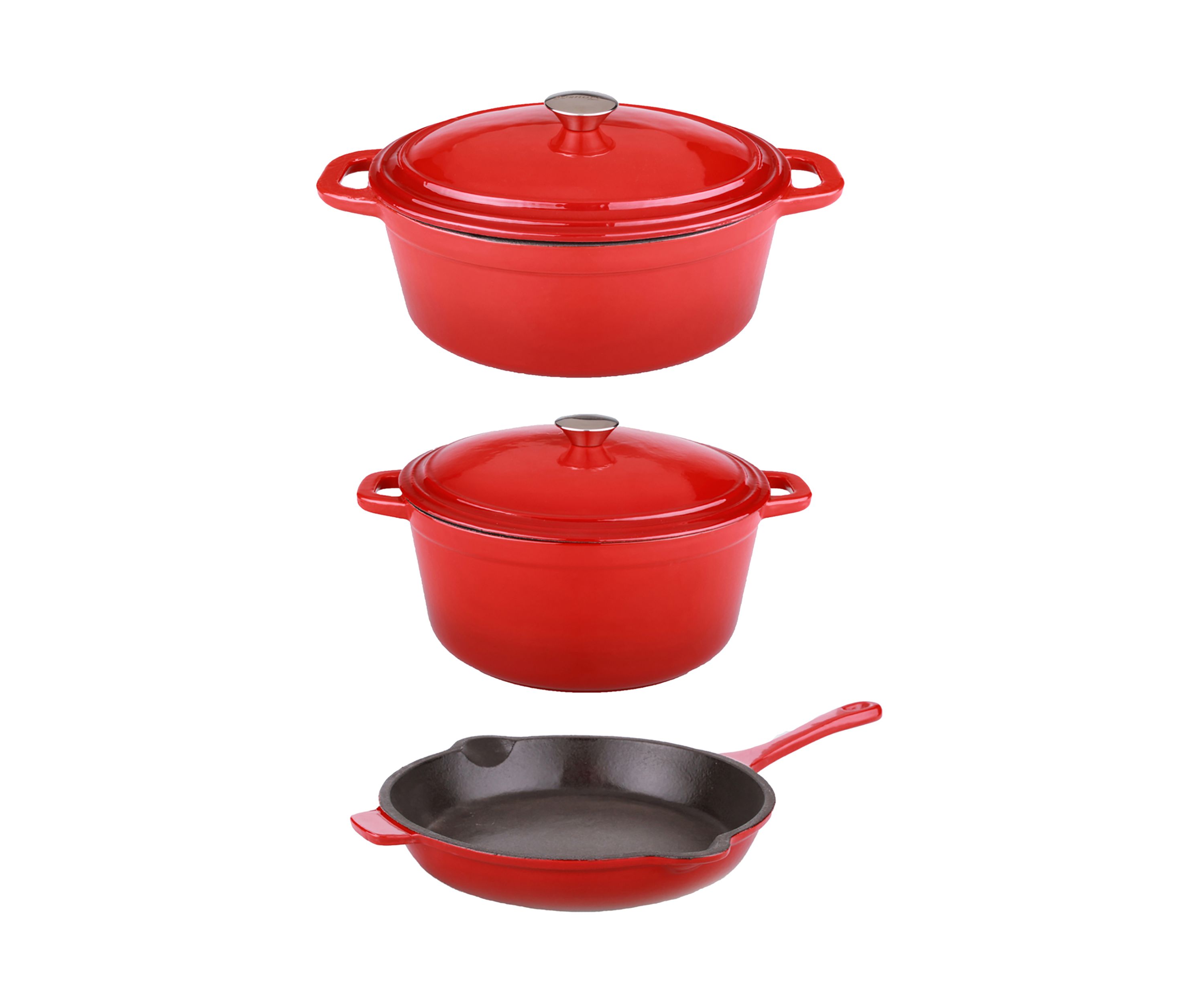 3 Piece Casserole and Stockpot Set