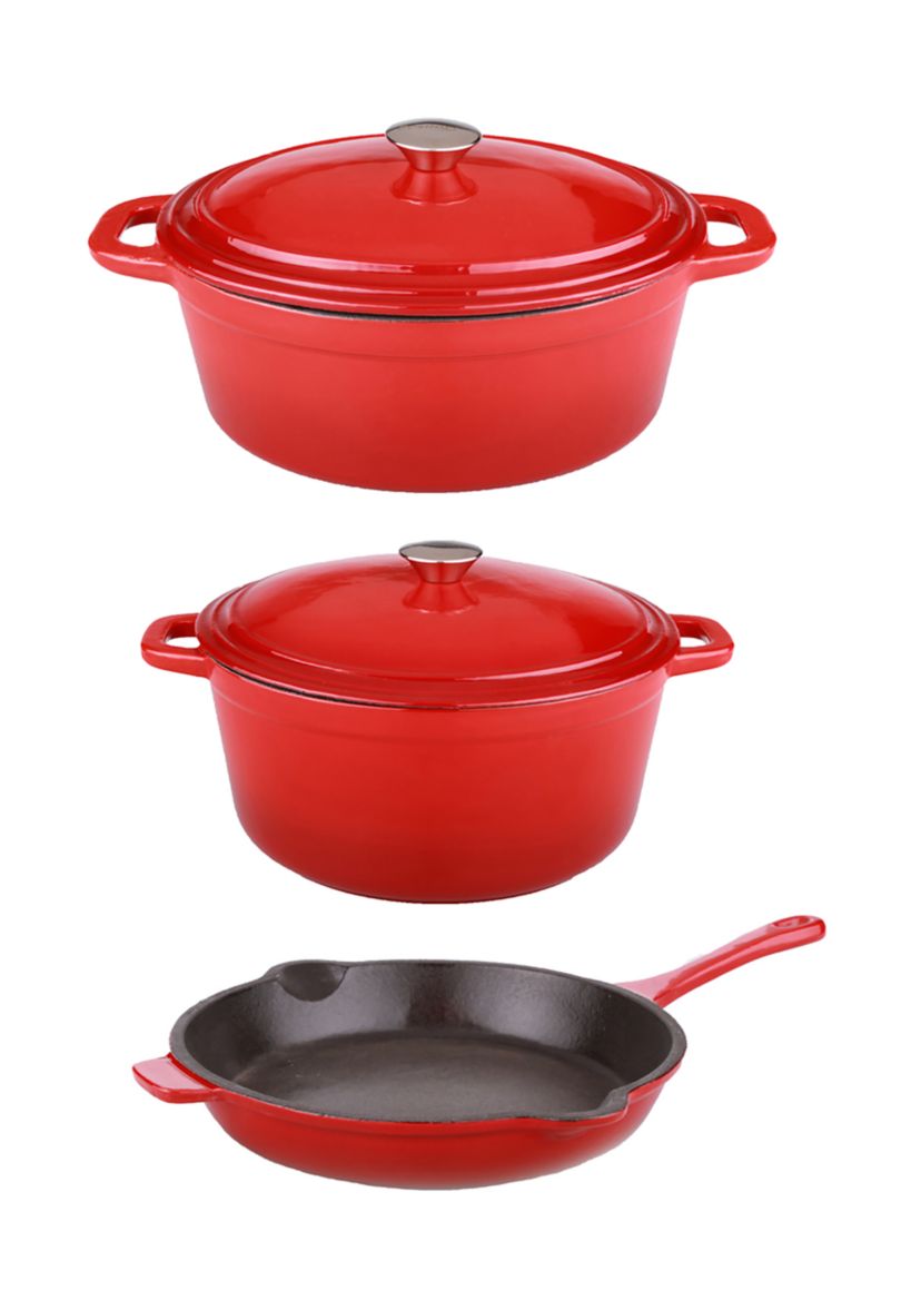 3 Piece Casserole and Stockpot Set