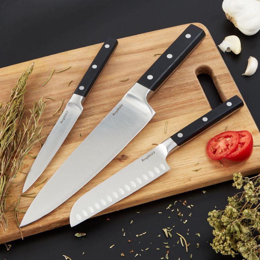 BergHOFF Gene 3Pc Stainless Steel Knife Set