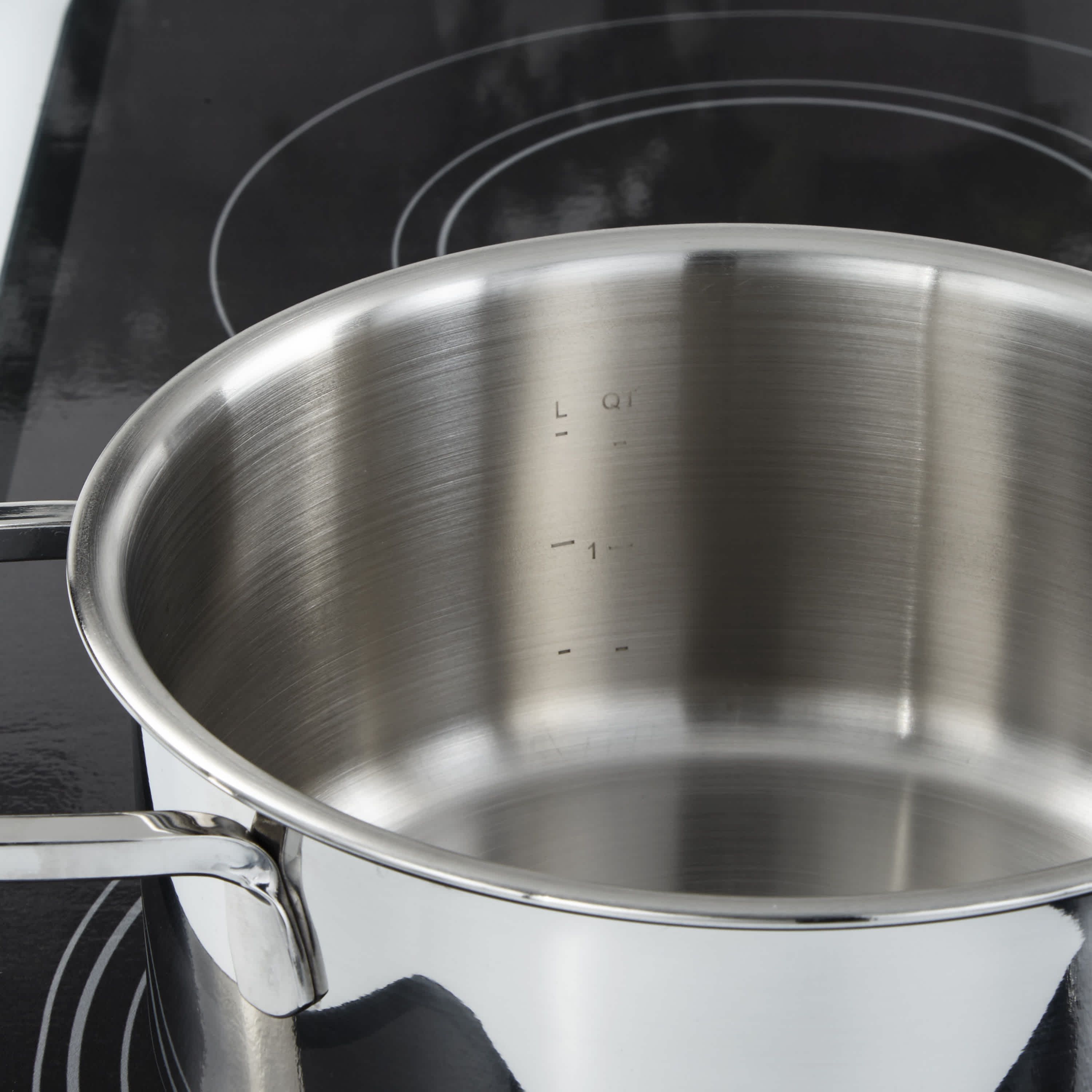 BergHOFF Helix Recycled 18/10 Stainless Steel 7.25" Stockpot 2.2qt. With Glass Lid