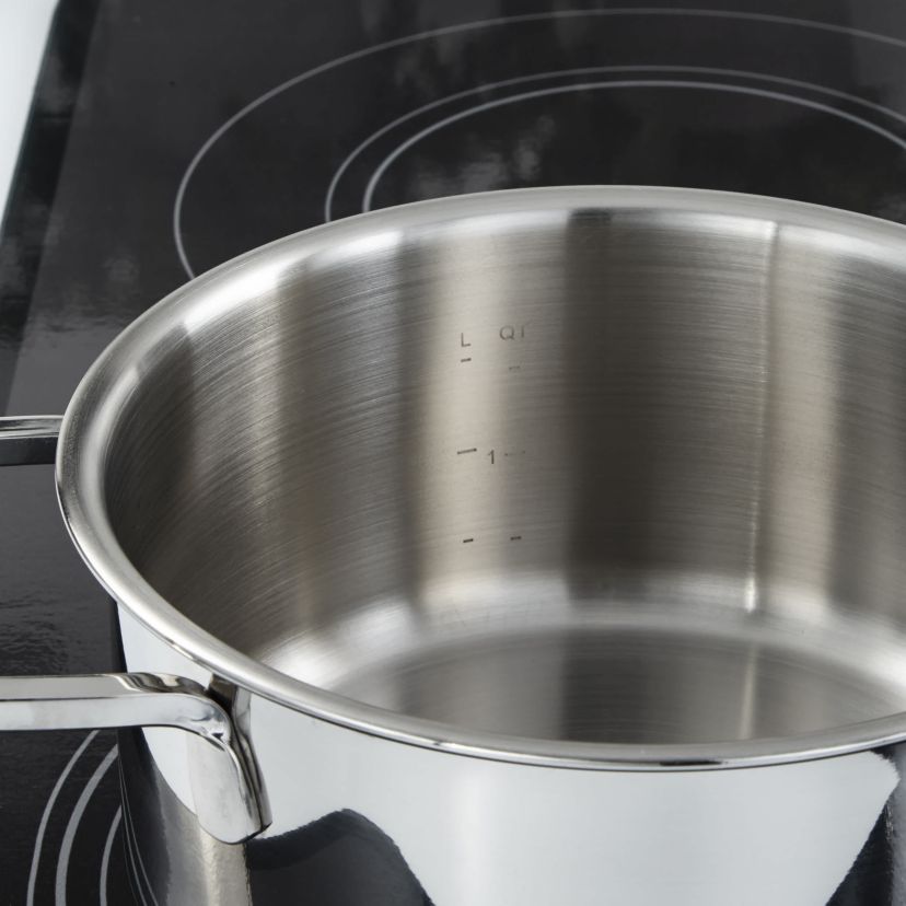 BergHOFF Helix Recycled 18/10 Stainless Steel 7.25" Stockpot 2.2qt. With Glass Lid