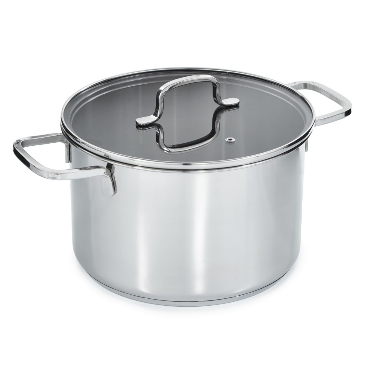 BergHOFF Helix Recycled 18/10 Stainless Steel 10" Stockpot 7qt. With Glass Lid