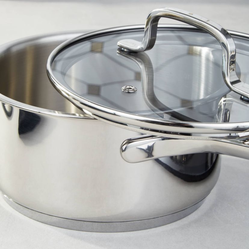 BergHOFF Helix 9Pc Cookware Set with Glass Lids, Nonstick Pans, Recycled Material