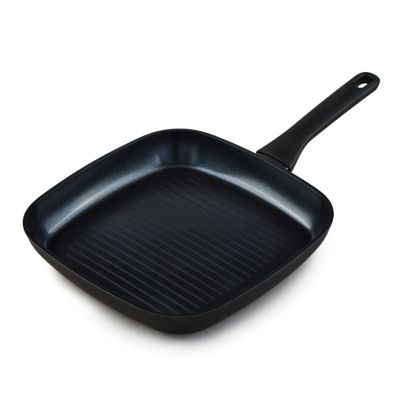 BergHOFF Helix Nonstick Ceramic Grill Pan 10.25", Recycled Aluminum, Black
