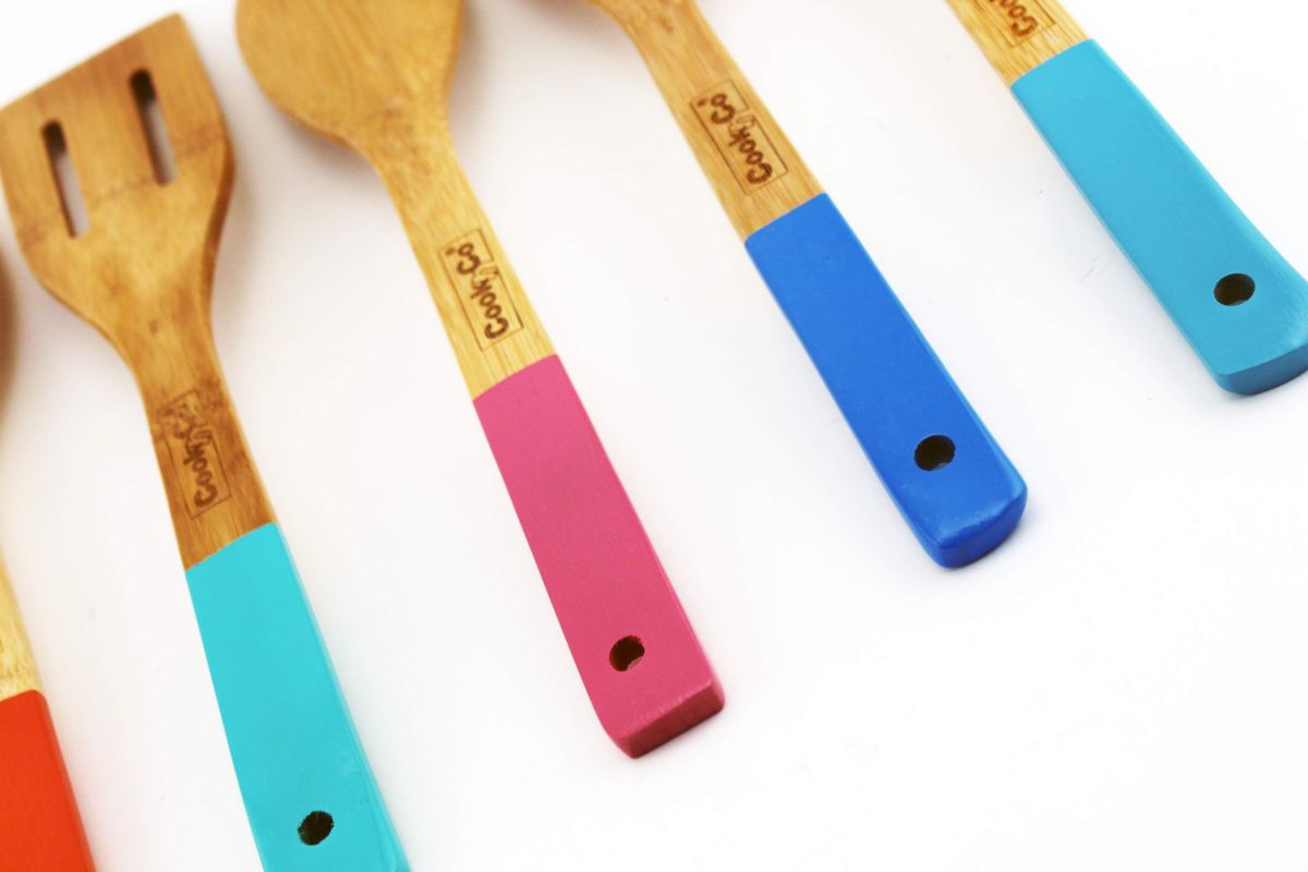 BergHOFF 7Pc Bamboo Banana Hanger and Utensil Set