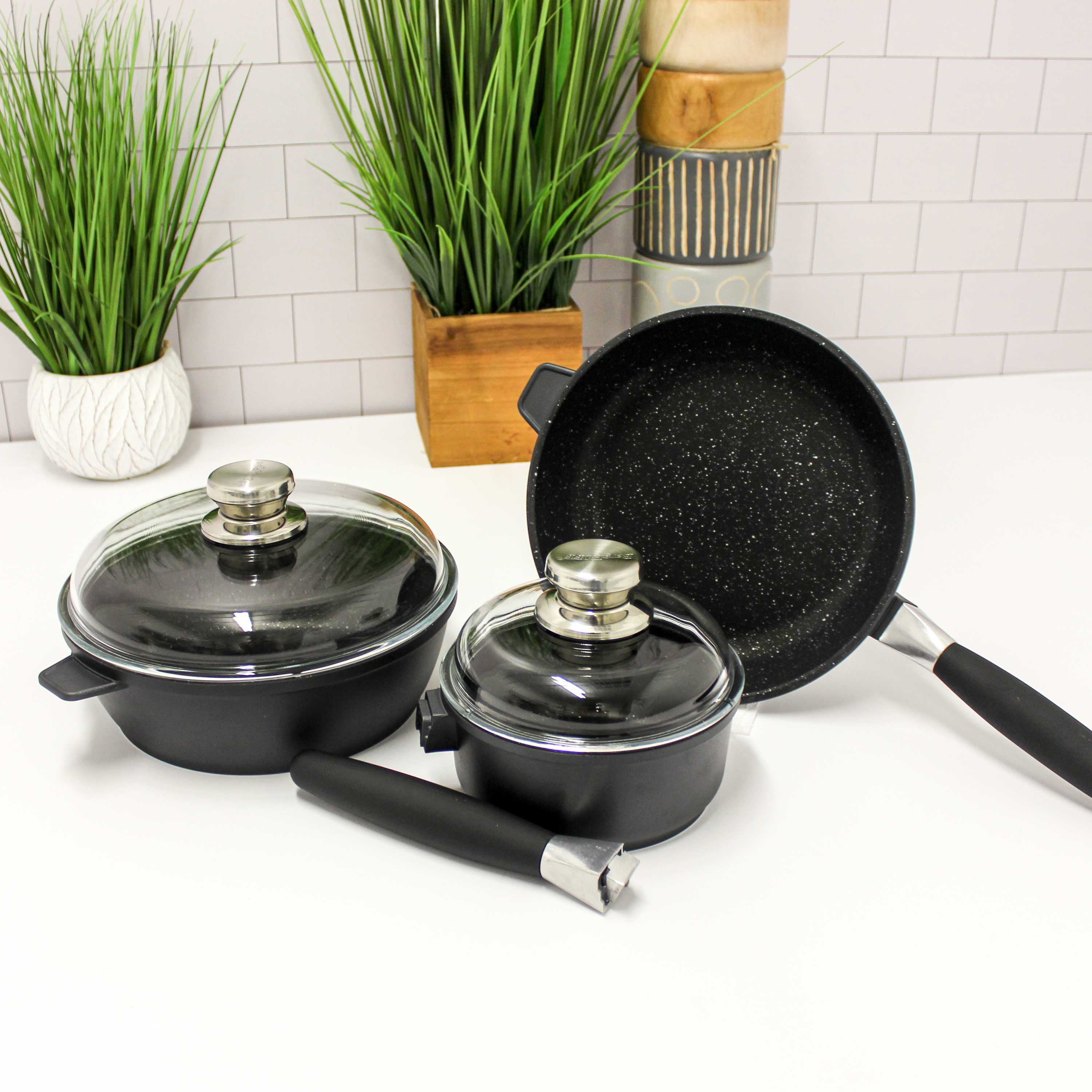 BergHOFF EuroCAST 5pc Cast Aluminum Non-Stick Starter Cookware Set