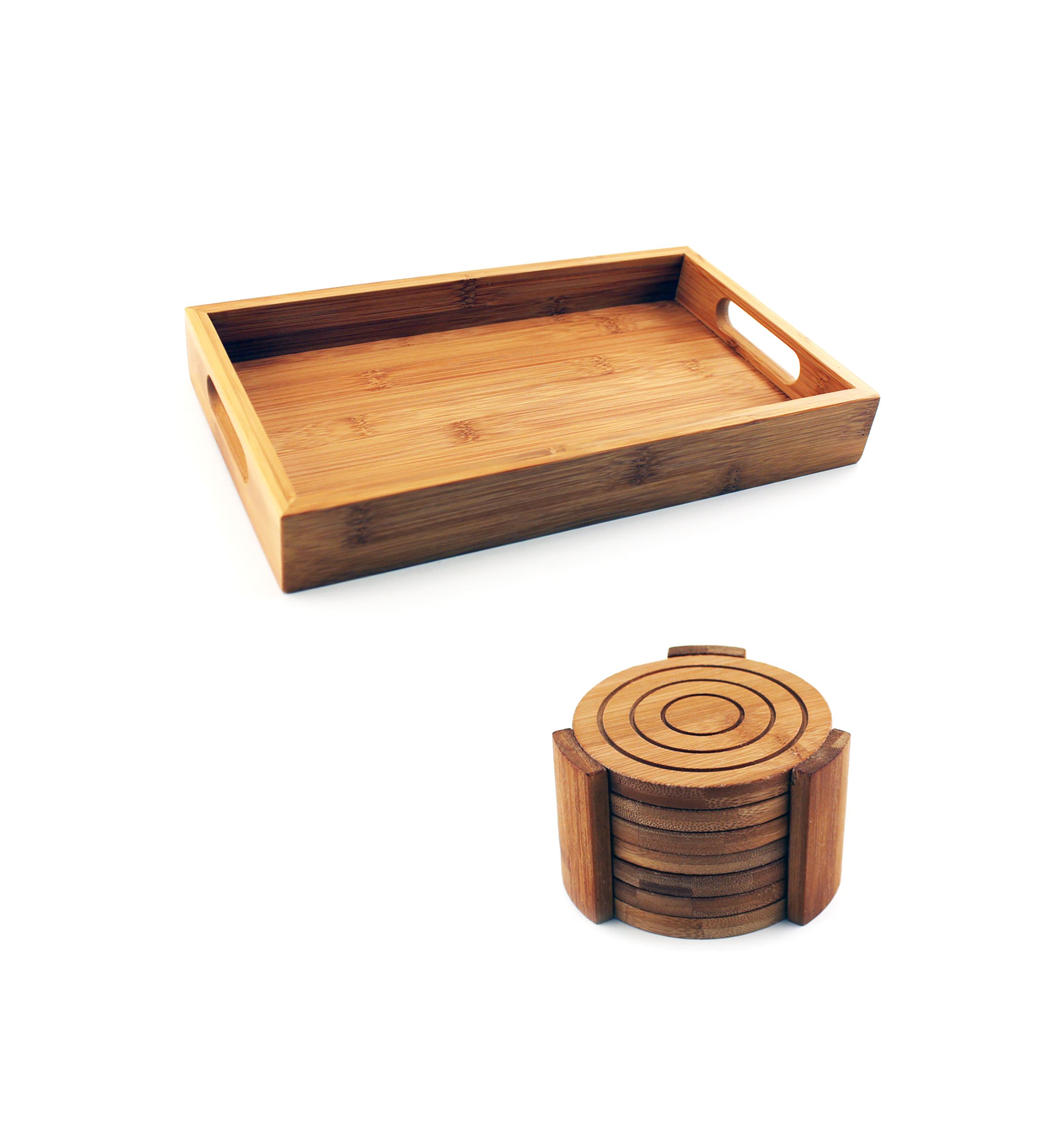 Bamboo Bar Coasters - Set of 8
