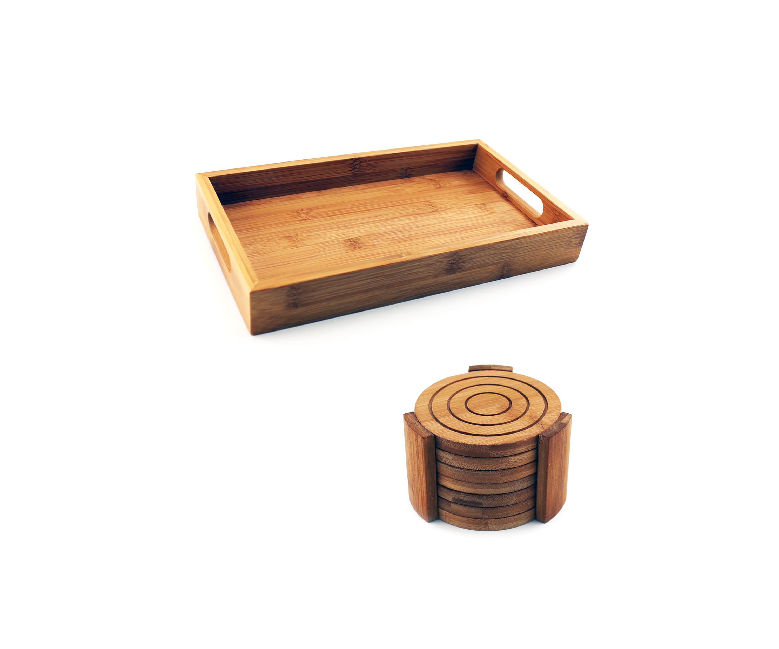 Bamboo Bar Coasters - Set of 8