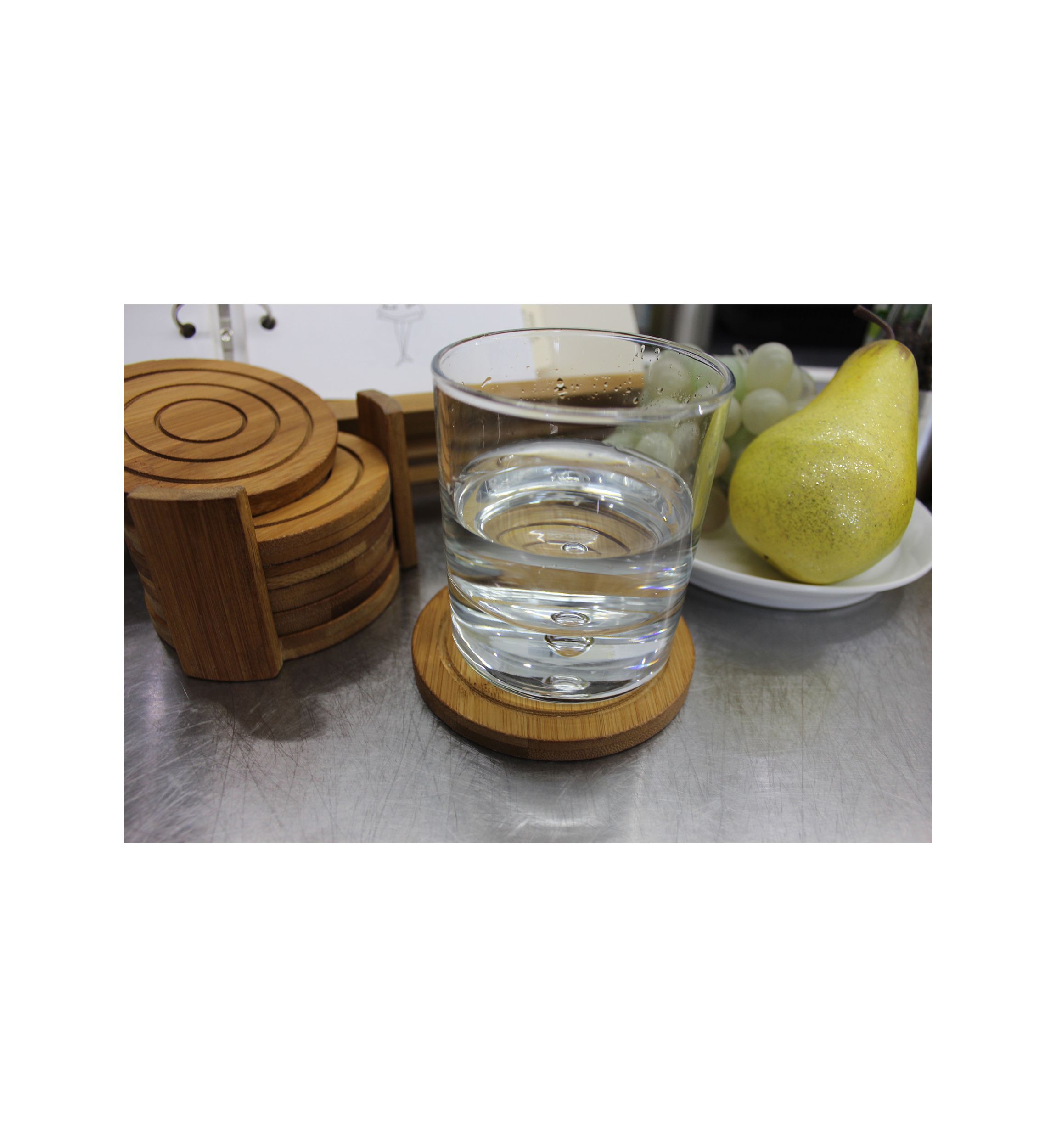 Bamboo Bar Coasters - Set of 8
