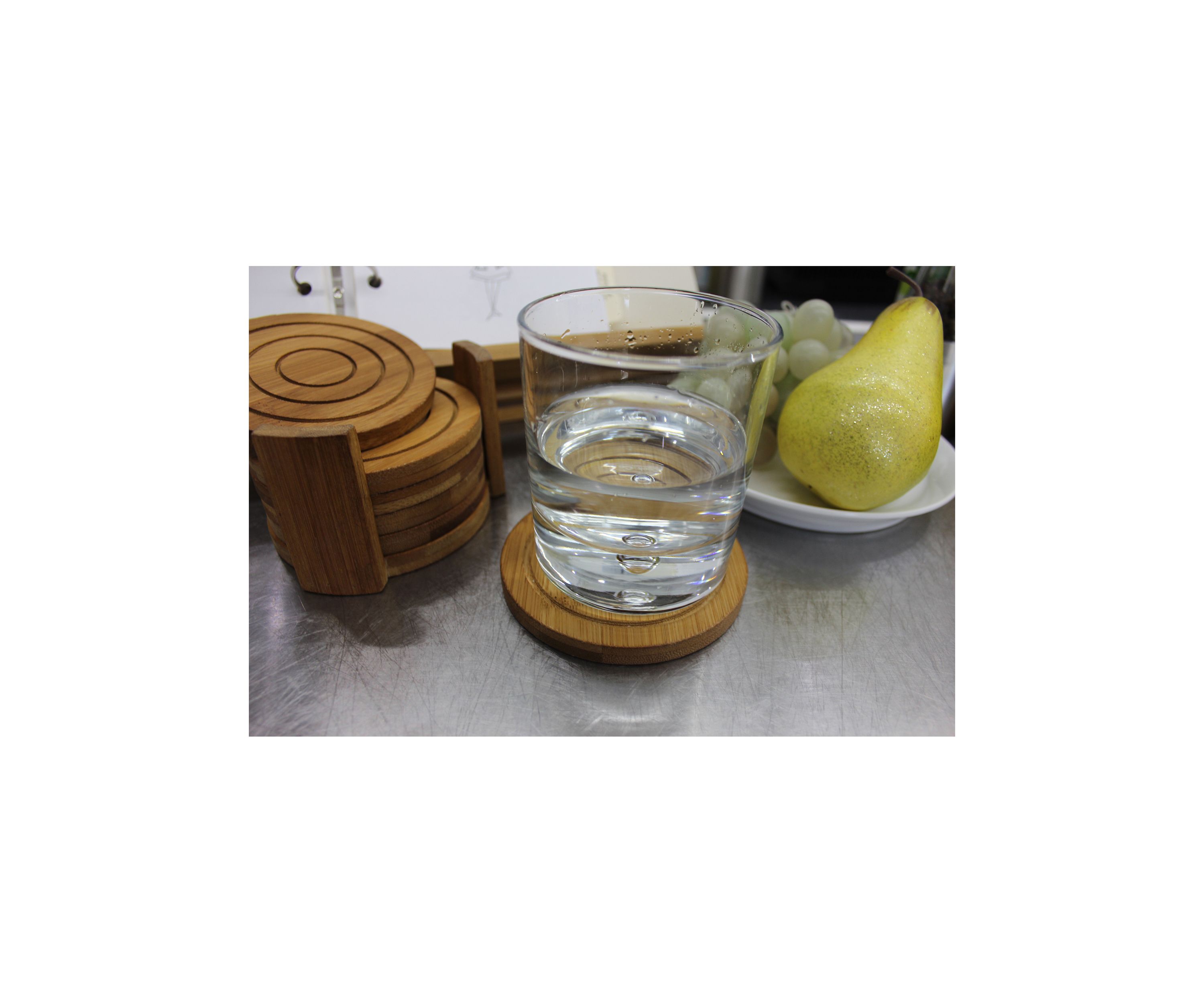 Bamboo Bar Coasters - Set of 8