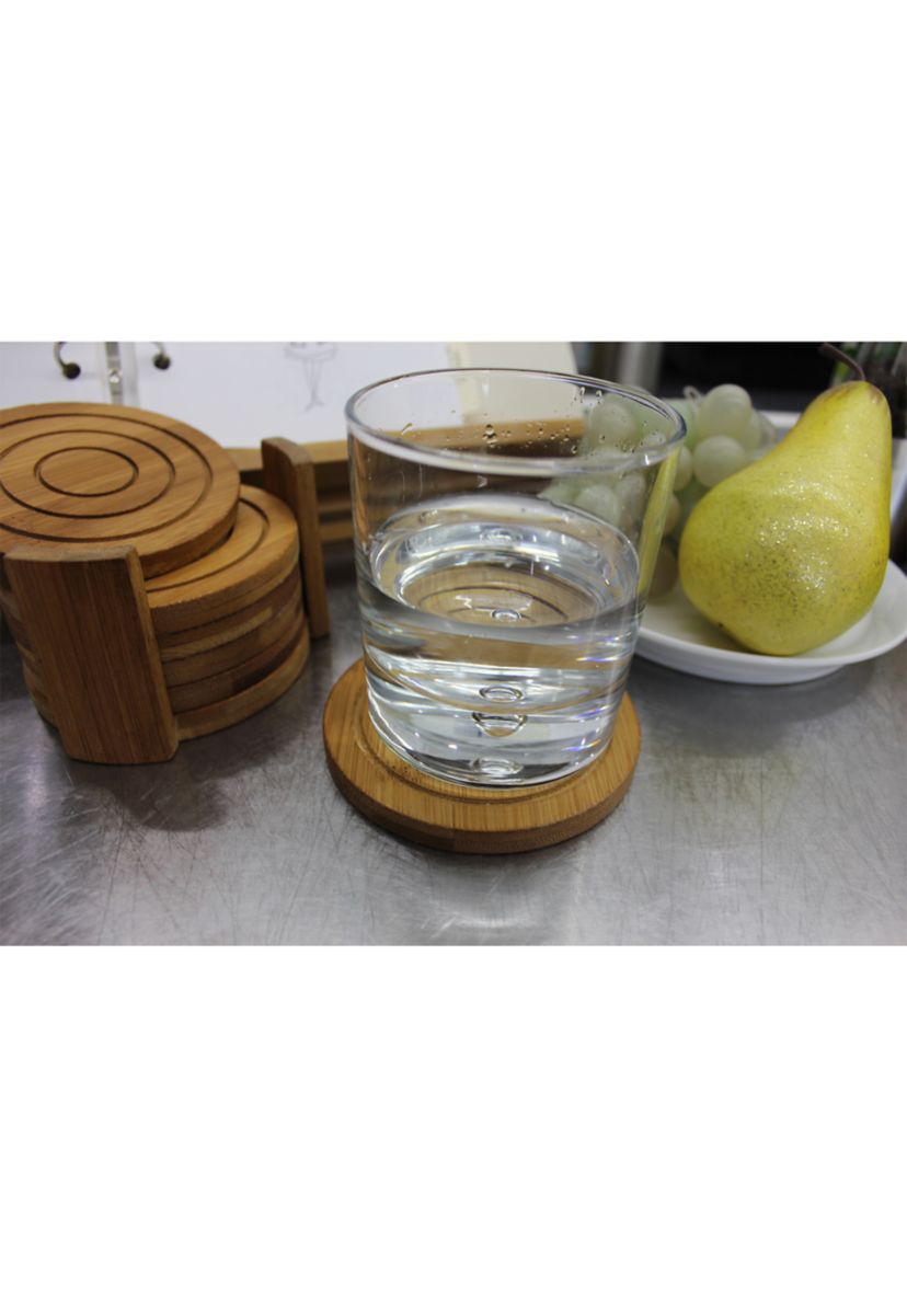 Bamboo Bar Coasters - Set of 8