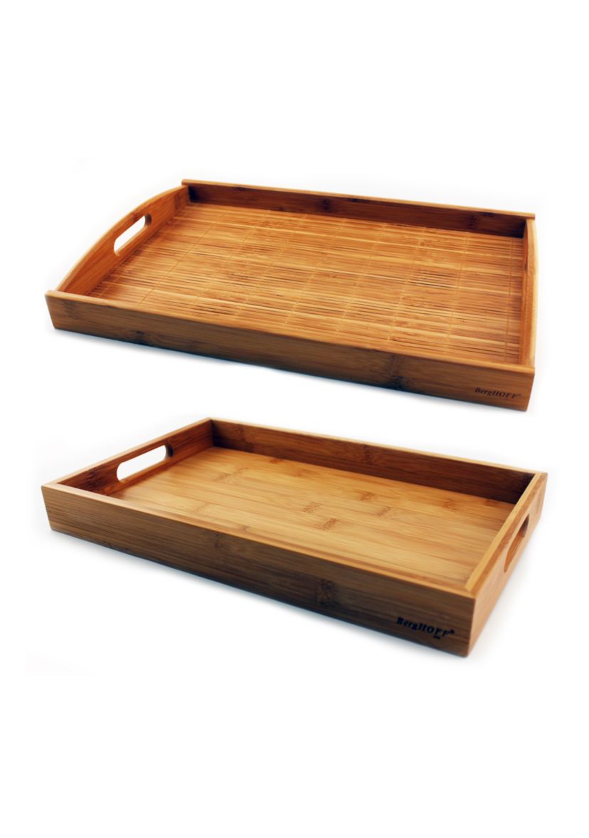 Bamboo Graduated 2-Piece Tray Set