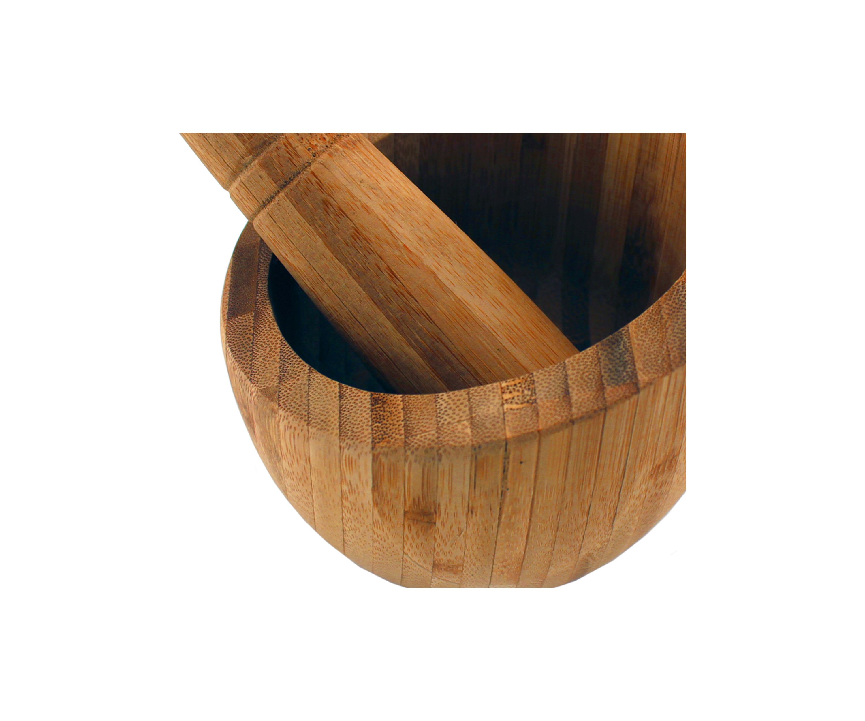 Bamboo 2-Piece Rolling Pin and Garlic Bowl Set