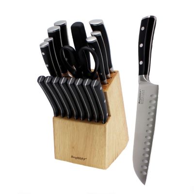 BergHOFF Essentials 16Pc Kitchen Knife Set and Wood Dowel Block