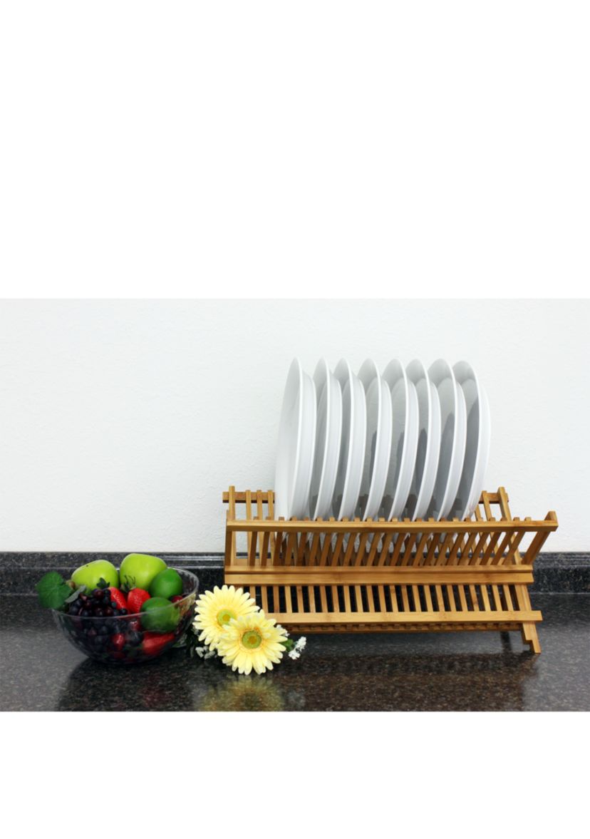 Bamboo Plate Rack