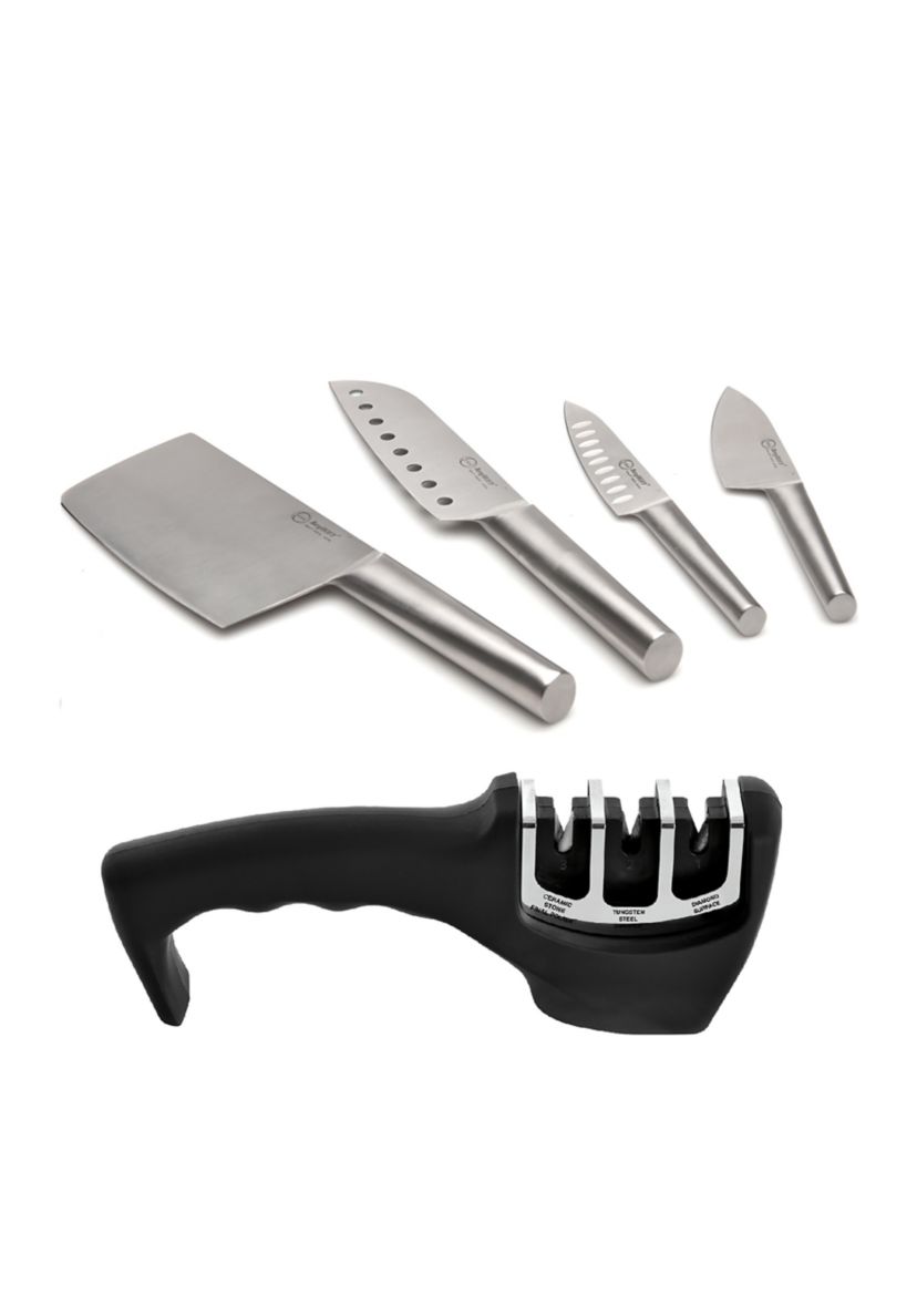 Santoku 5 Piece Set with Sharpener 