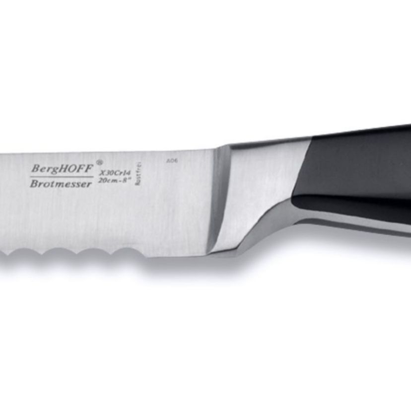 BergHOFF Moon Stainless Steel Bread Knife 8", Serrated Blade