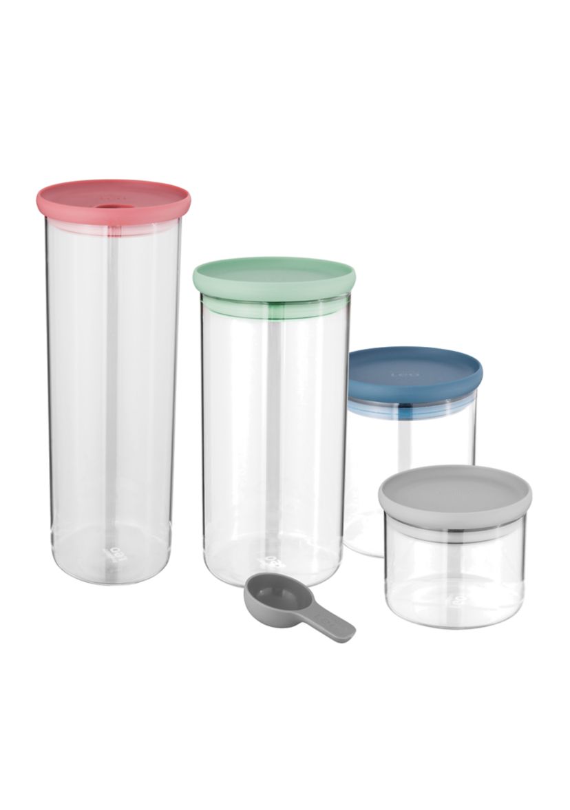  Leo Covered Container Set and Scoop - 4 Piece 