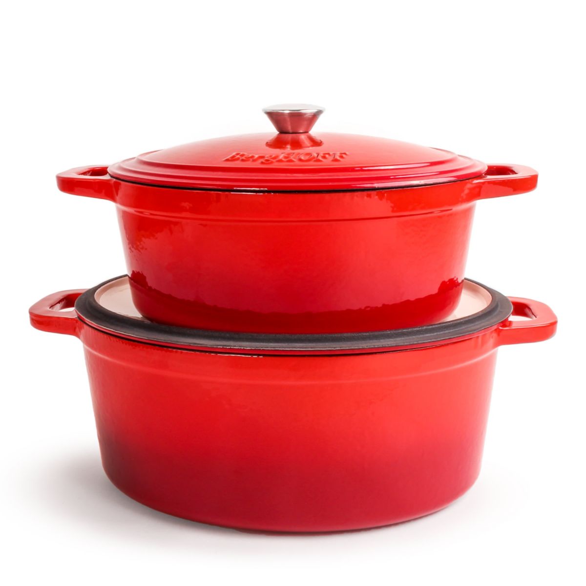 BergHOFF Neo Enamel Cast Iron 9Pc Cookware Set, Red