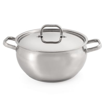 BergHOFF Belly Shape 18/10 Stainless Steel Stockpot 9.5", 5.5qt., With Stainless Steel Lid, Silver