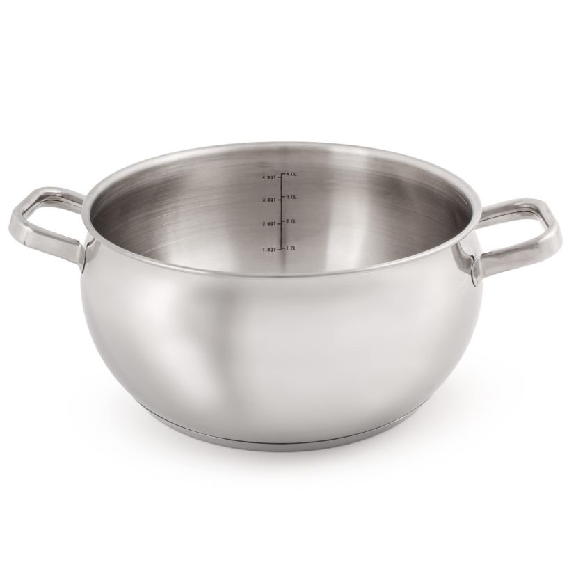 BergHOFF Belly Shape 18/10 Stainless Steel Stockpot 9.5", 5.5qt., With Stainless Steel Lid, Silver