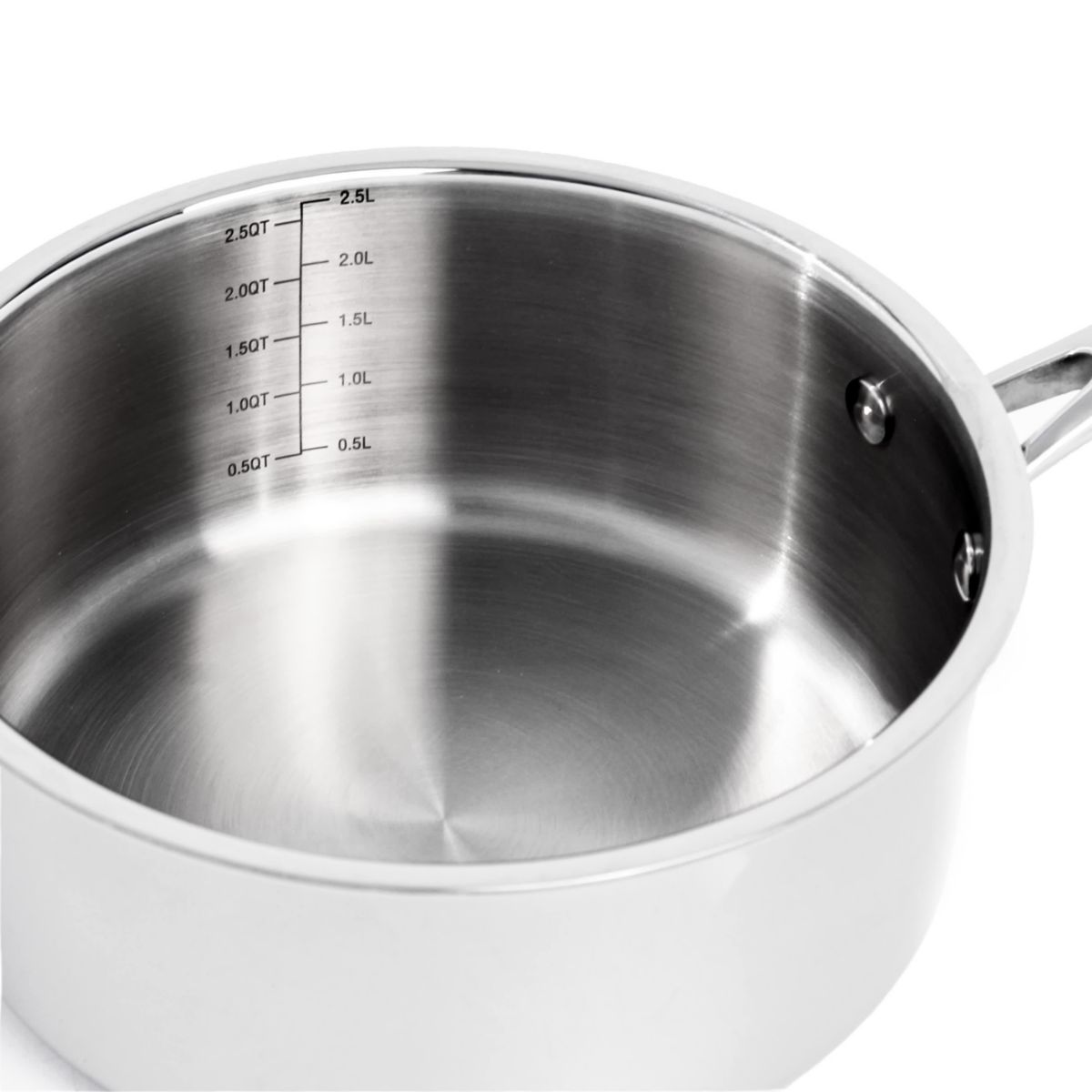 BergHOFF Professional Tri-Ply 18/10 Stainless Steel 8" Saucepan with Stainless Steel Lid 3Qt.