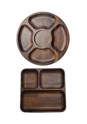 BergHOFF Acacia Wood Tray - 2 Piece Set, Brown