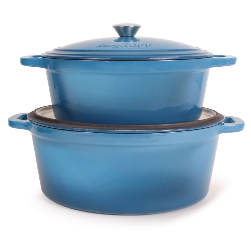 BergHOFF Neo Enamel Cast Iron 6Pc Cookware Set, Blue