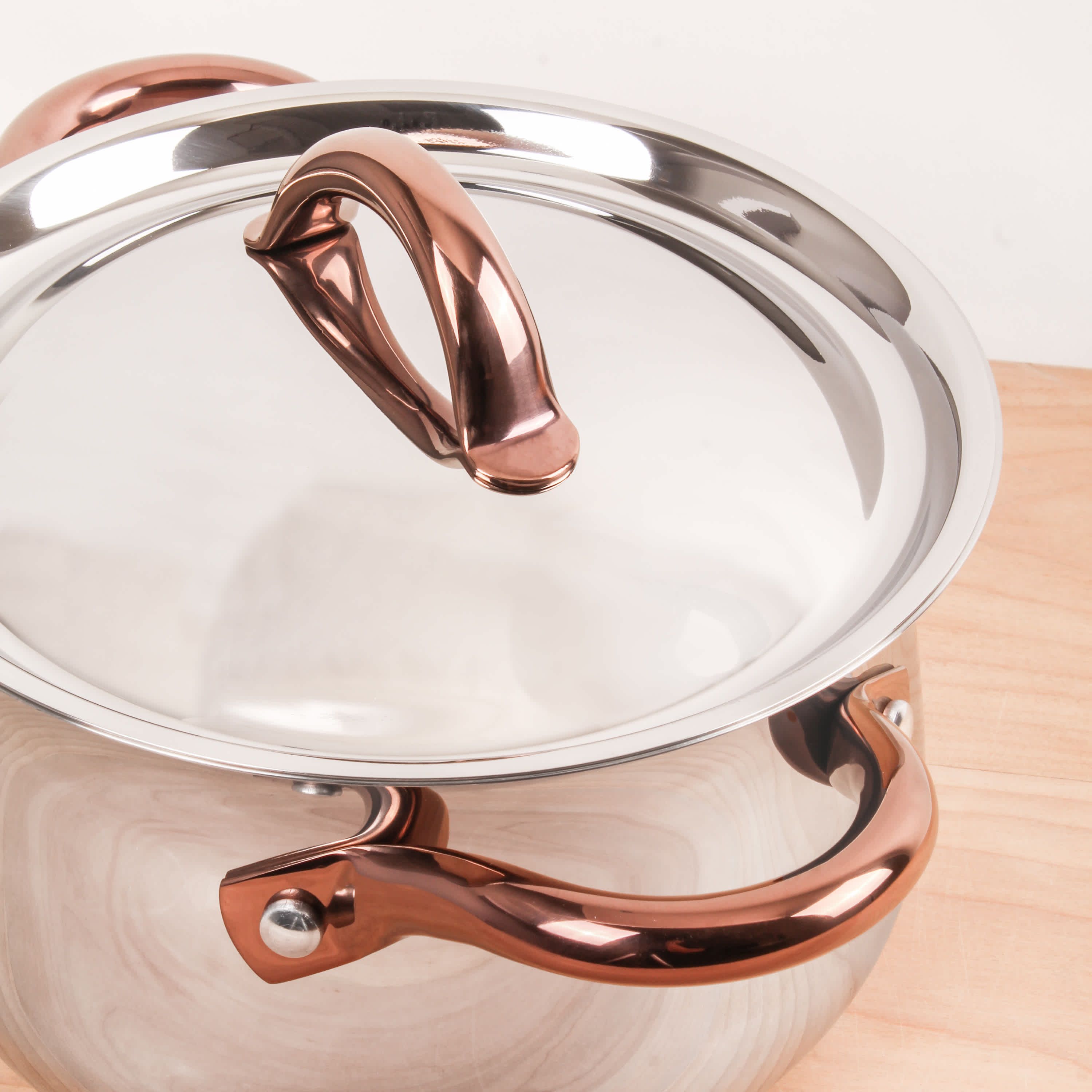 BergHOFF Ouro 18/10 Stainless Steel Stockpot 8", 4.8 qt. With Lid, Rose gold