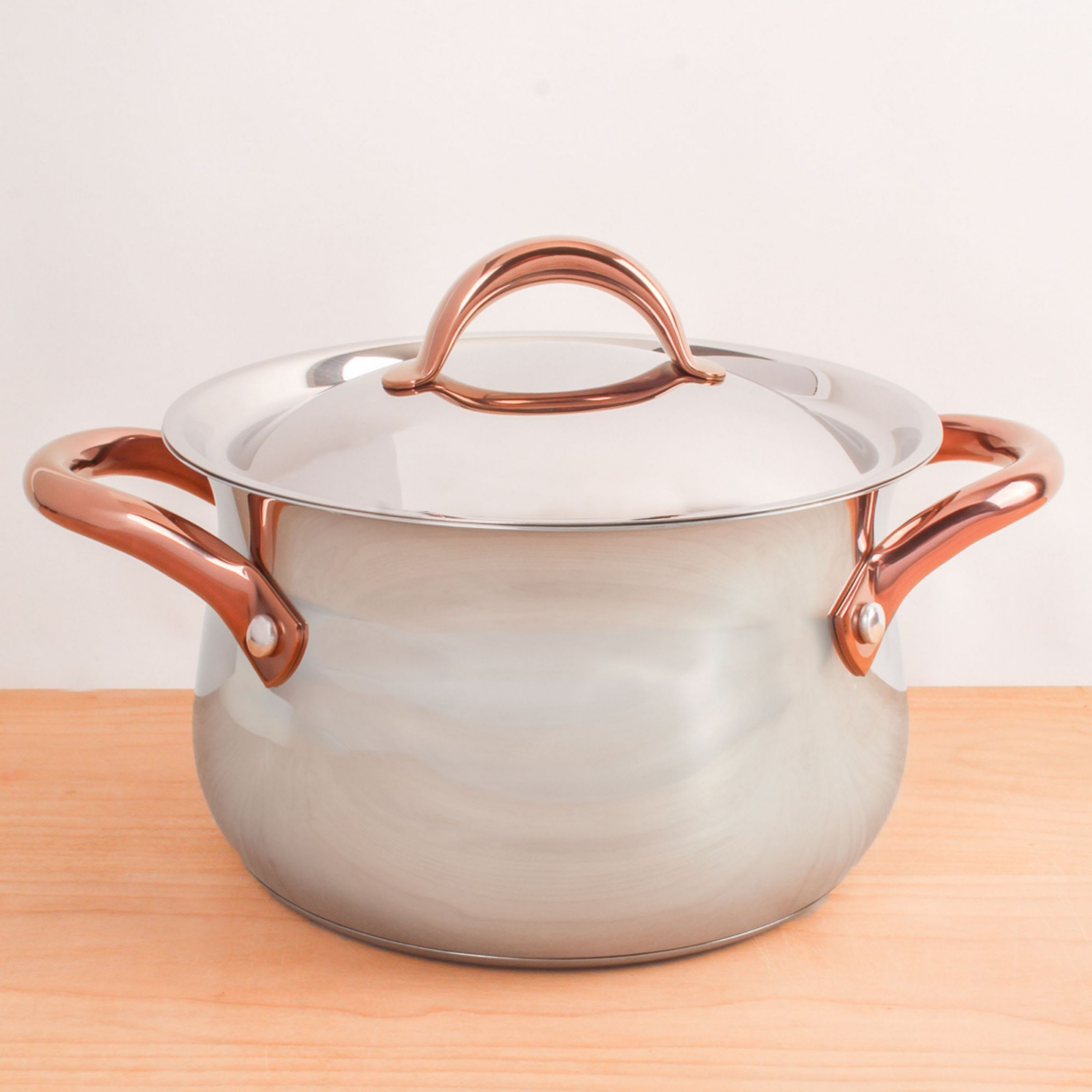 BergHOFF Ouro 18/10 Stainless Steel Stockpot 8", 4.8 qt. With Lid, Rose gold