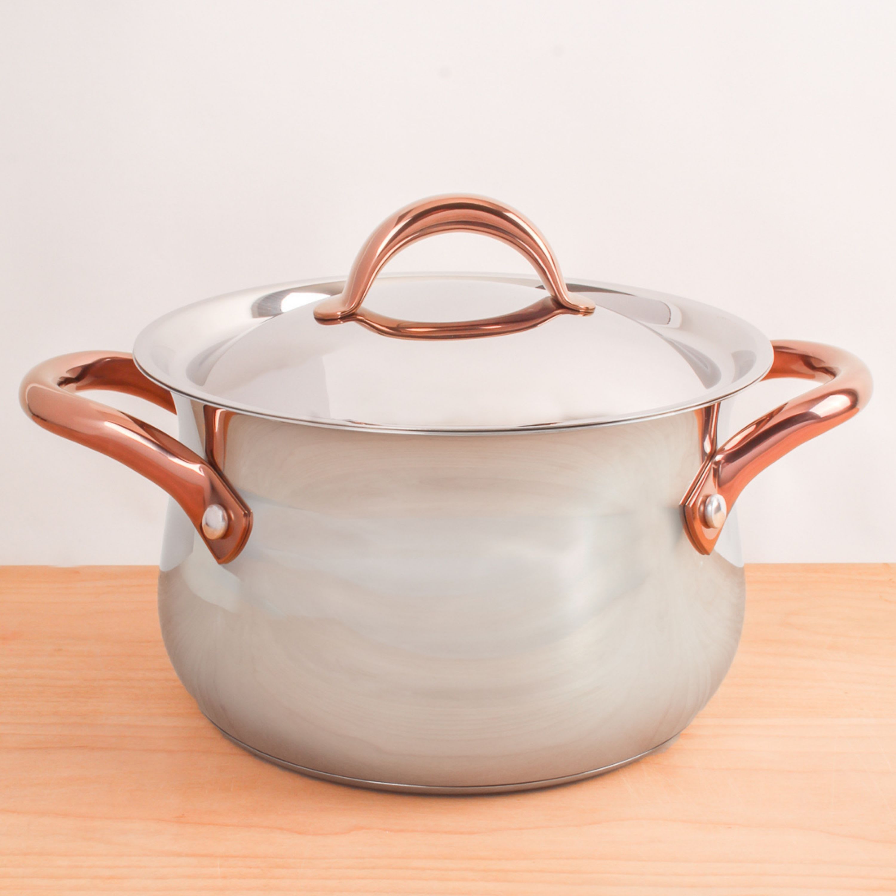 BergHOFF Ouro 18/10 Stainless Steel Stockpot 8", 4.8 qt. With Lid, Rose gold