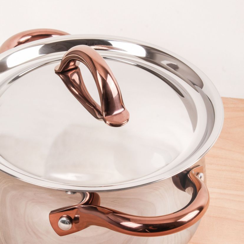BergHOFF Ouro 18/10 Stainless Steel Stockpot 9.5", 8.1 qt. With Lid, Rose gold
