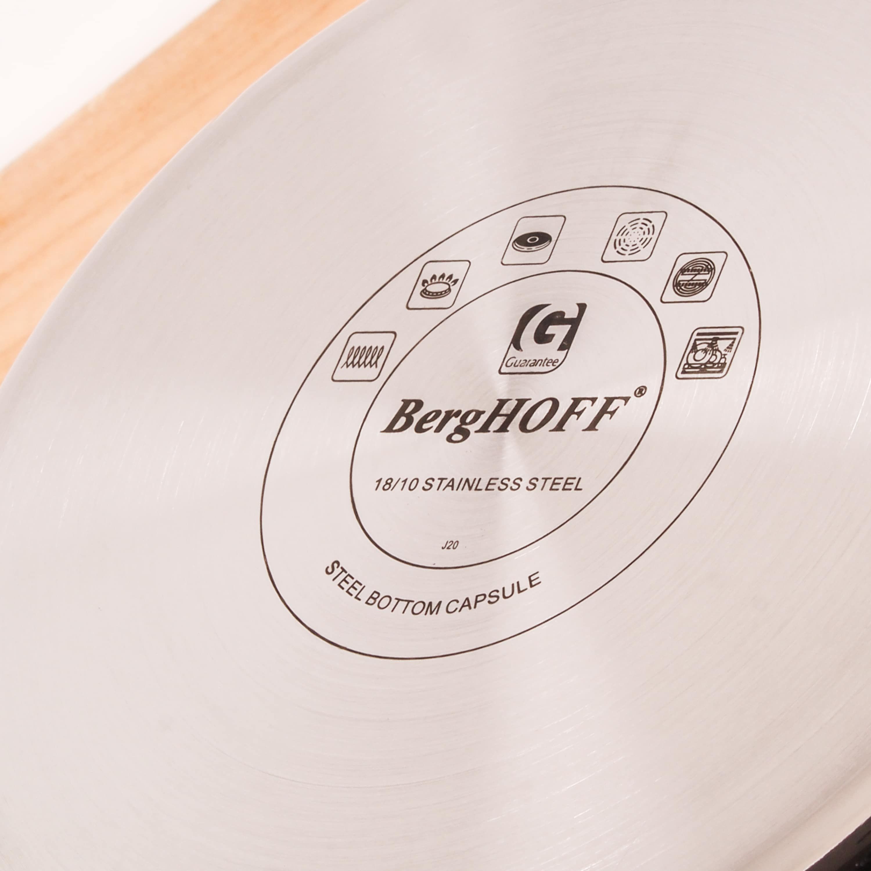 BergHOFF Ouro 18/10 Stainless Steel Stockpot 9.5", 8.1 qt. With Lid, Rose gold