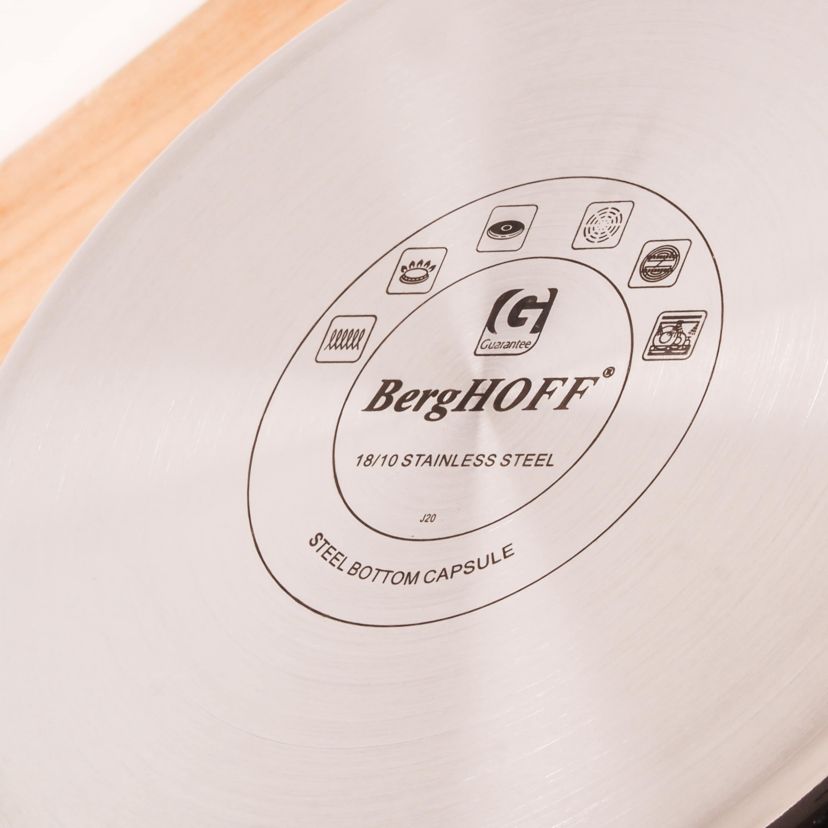 BergHOFF Ouro 18/10 Stainless Steel Stockpot 9.5", 8.1 qt. With Lid, Rose gold