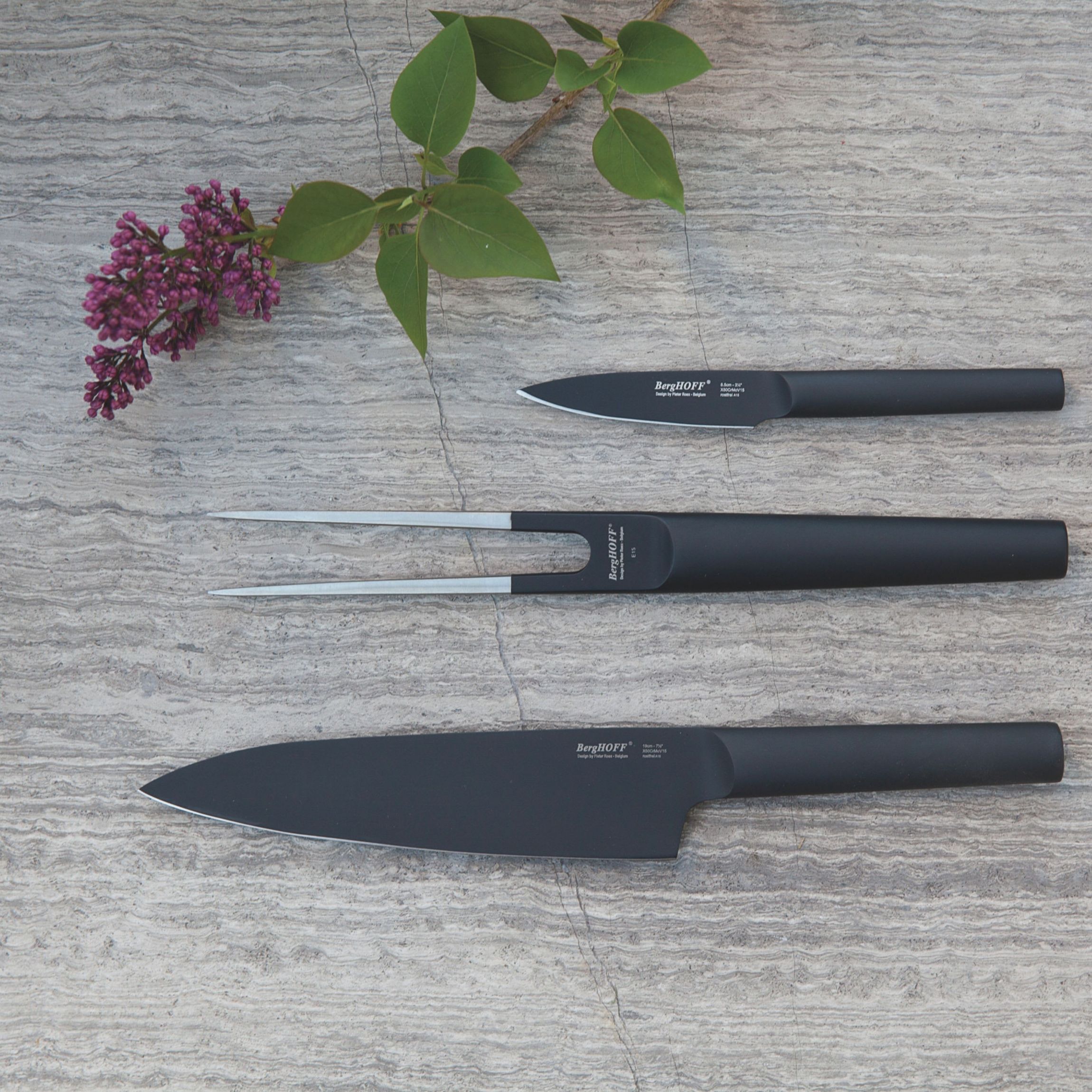 BergHOFF RON Stainless Steel Chefs Knife 5", Black