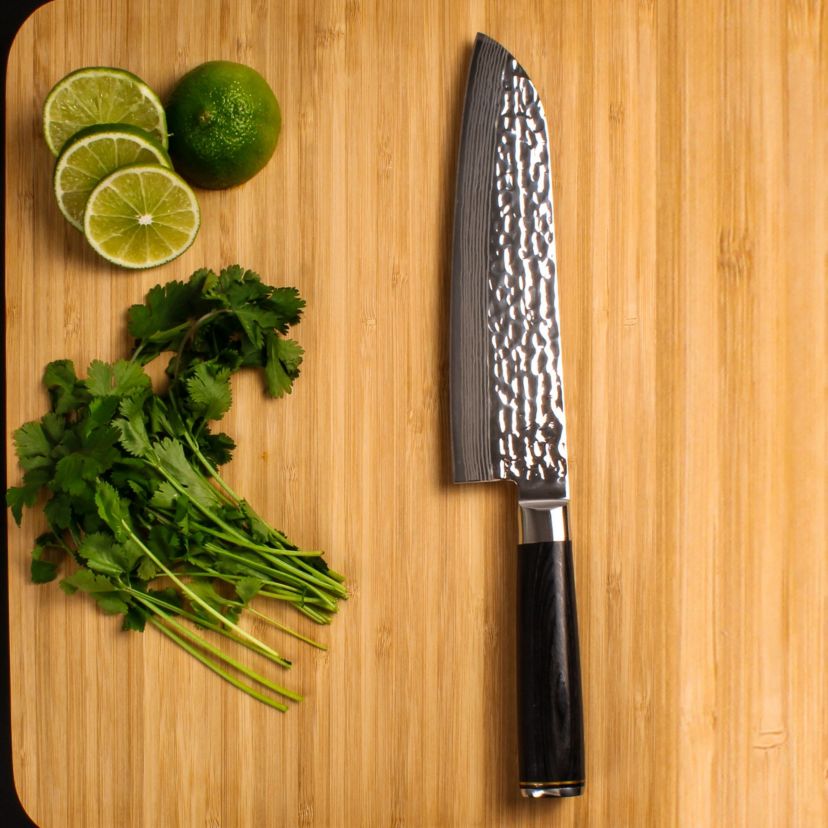 BergHOFF Martello German Steel Chefs Knife Hammered Dot 7.5"
