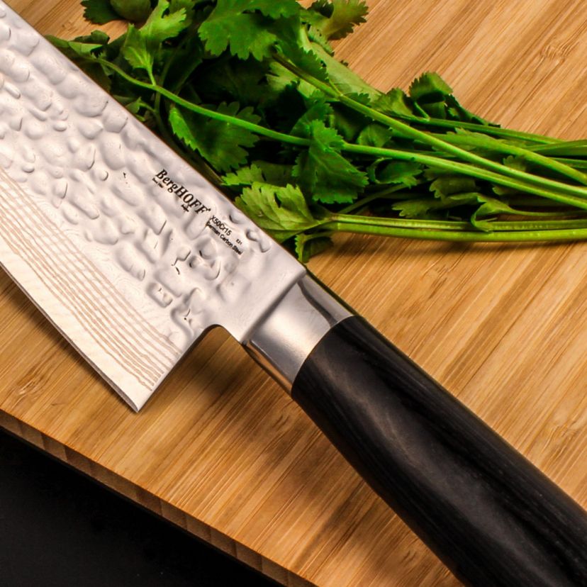 BergHOFF Martello German Steel Santoku Knife Hammered Dot 5.5"