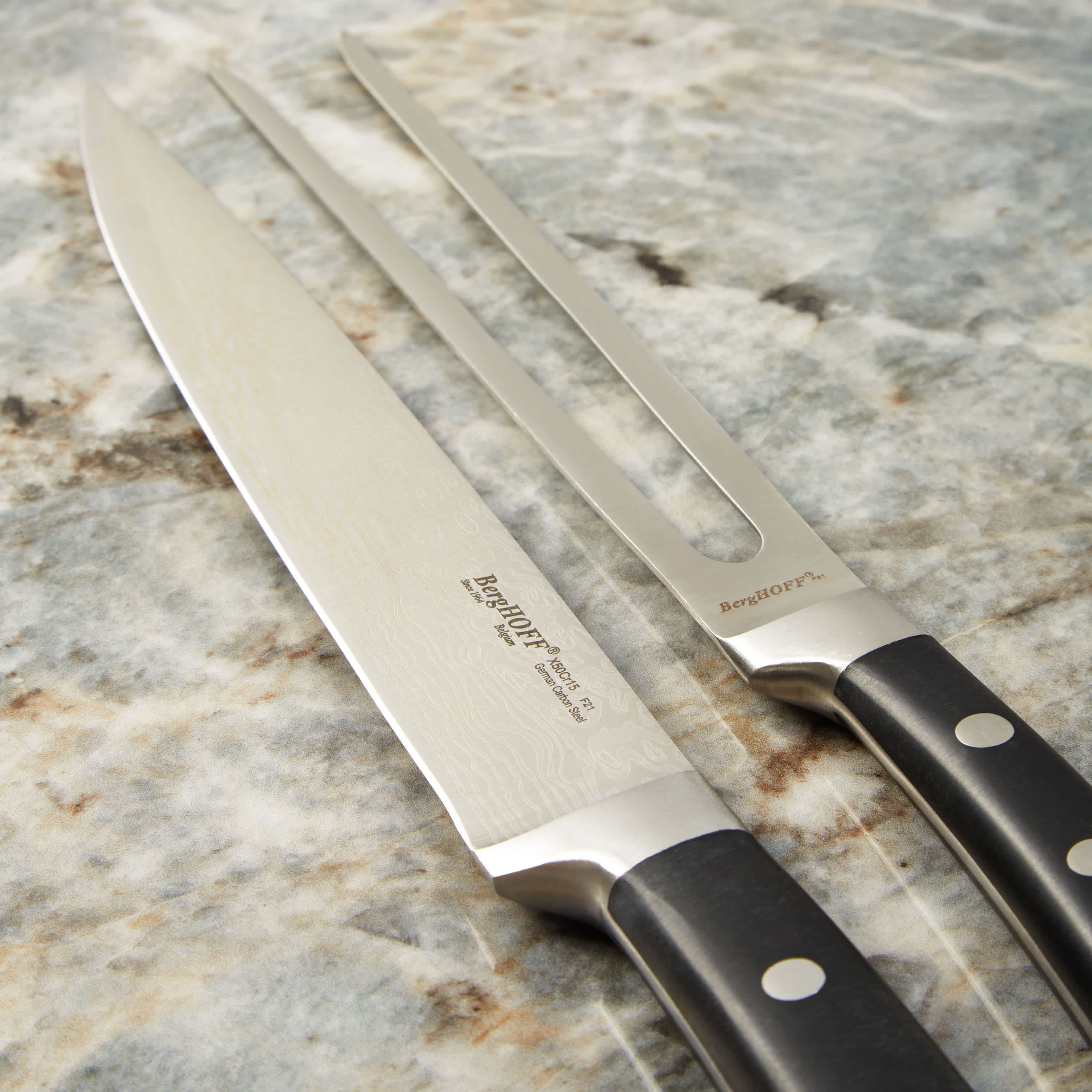 BergHOFF Antigua Stainless Steel Blade 2Pc Carving Set