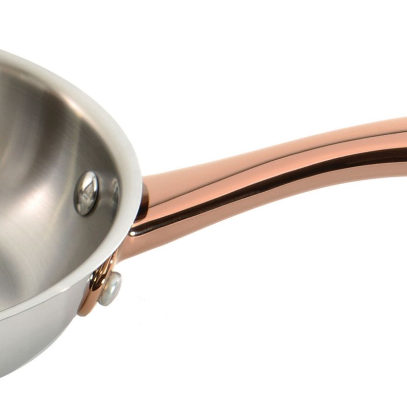 BergHOFF Ouro Gold 18/10 Stainless Steel 10Pc Cookware Set With Lids, Silicone Spatulas, Rose Gold Handles