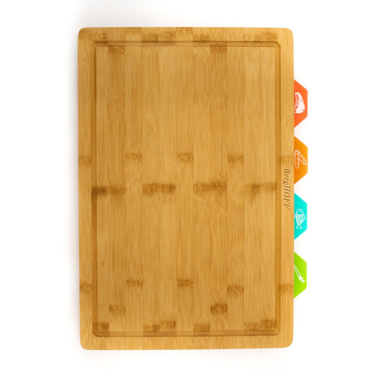 BergHOFF Essentials Bamboo 5Pc Cutting Board With Multi-colored PP Board Inserts 16.5" x 11.8"
