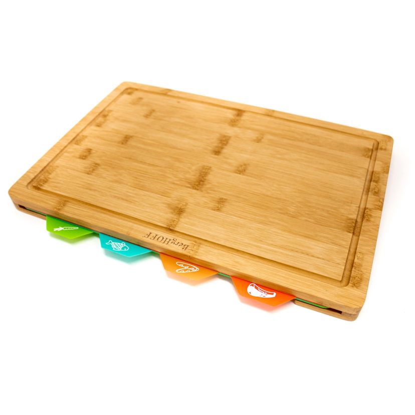 BergHOFF Essentials Bamboo 5Pc Cutting Board With Multi-colored PP Board Inserts 16.5" x 11.8"