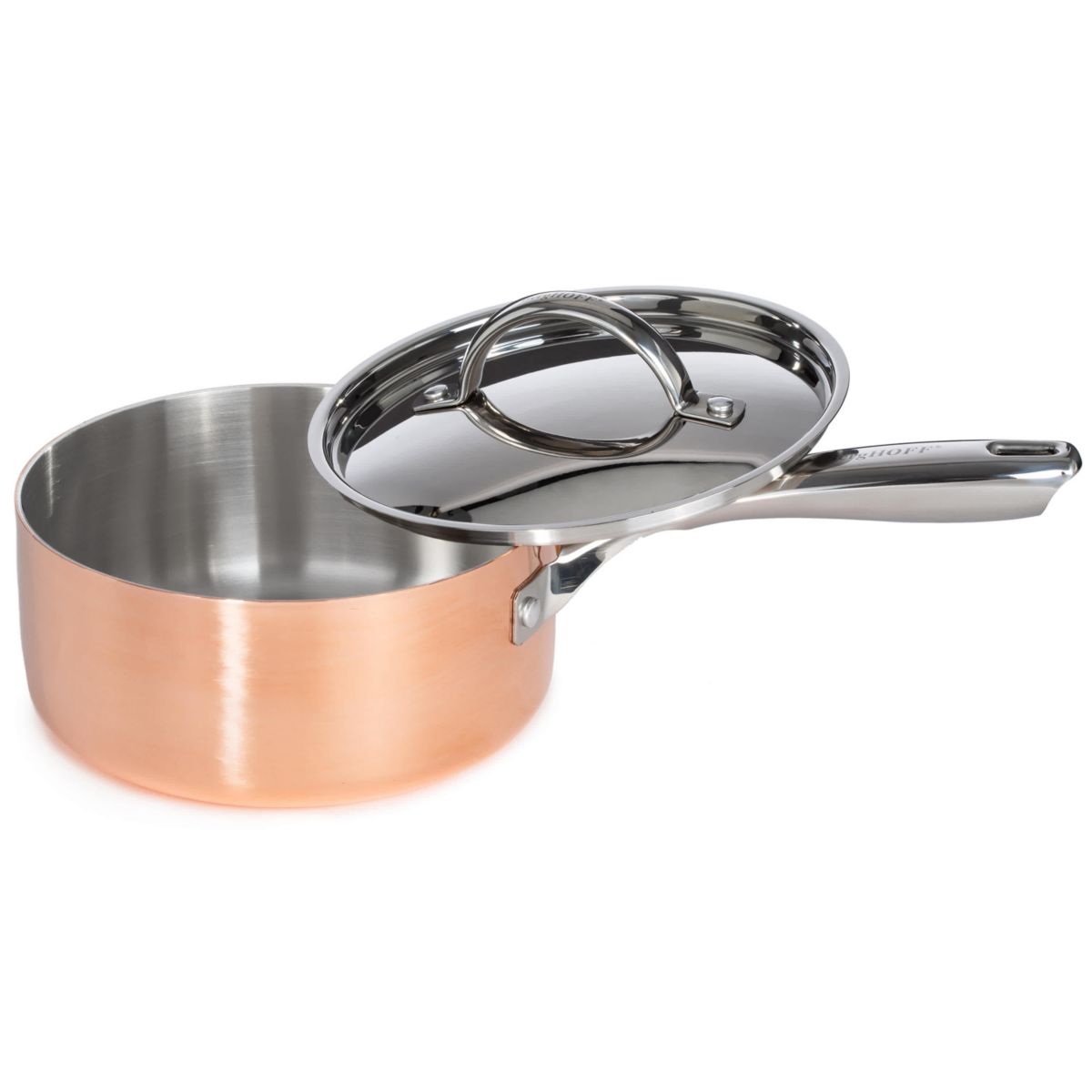 BergHOFF Copper Tri-Ply 4Pc Starter Set With Matching Lids, Polished