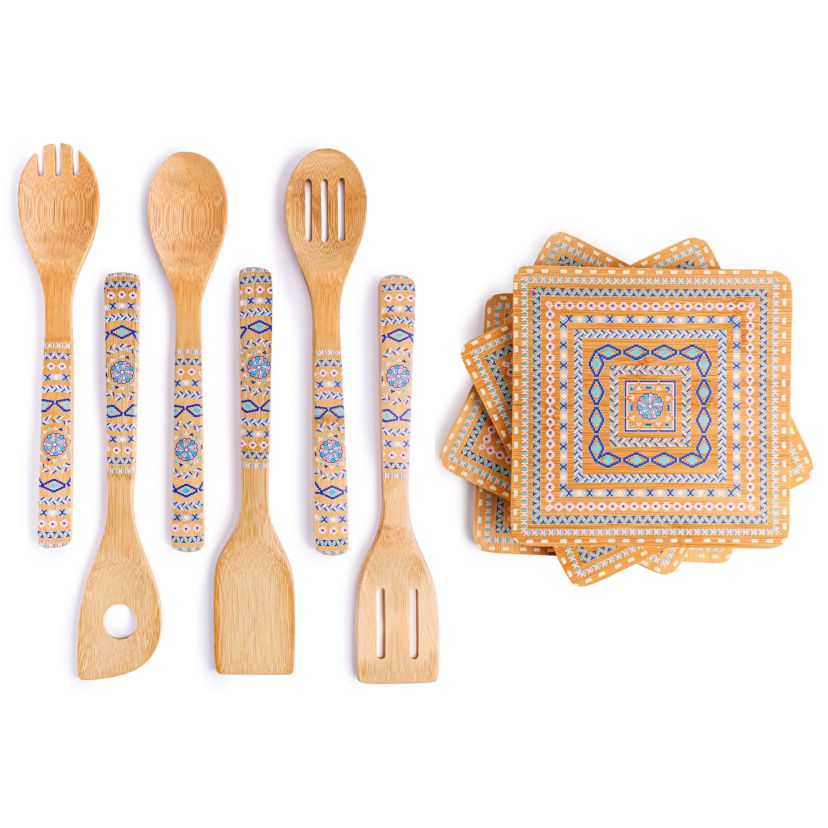 BergHOFF Patterned 10pc Bamboo Set