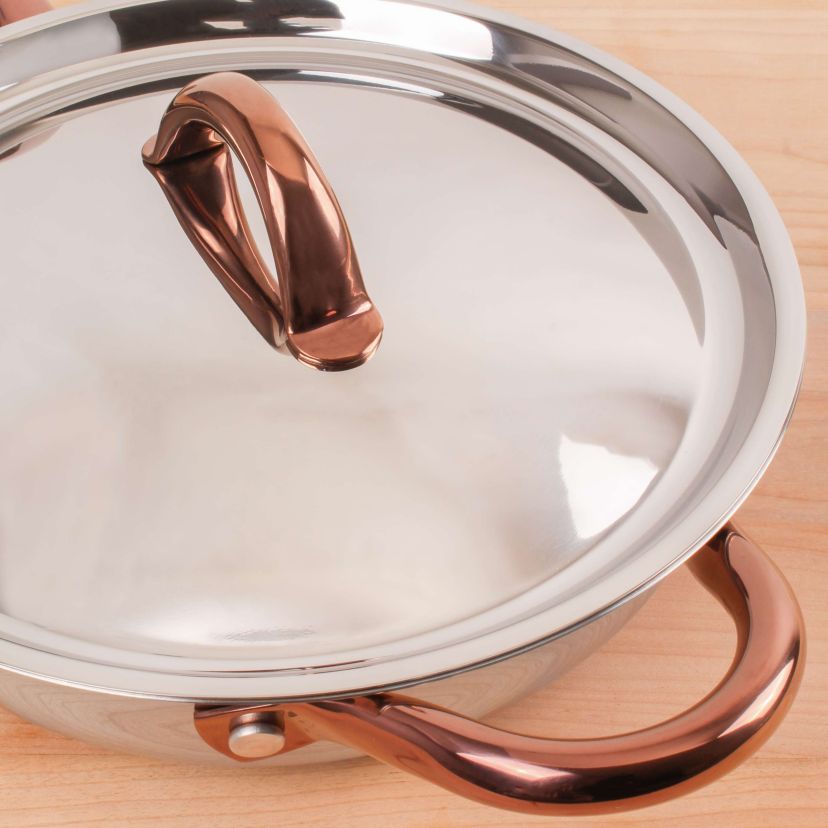 BergHOFF Ouro Gold 18/10 Stainless Steel 5Pc Starter Cookware Set With Lids, Rose Gold Handle