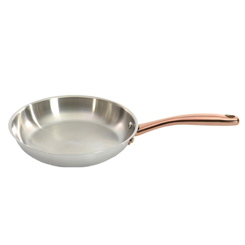 BergHOFF Ouro Gold 18/10 Stainless Steel 5Pc Starter Cookware Set With Glass Lids, Rose Gold Handle