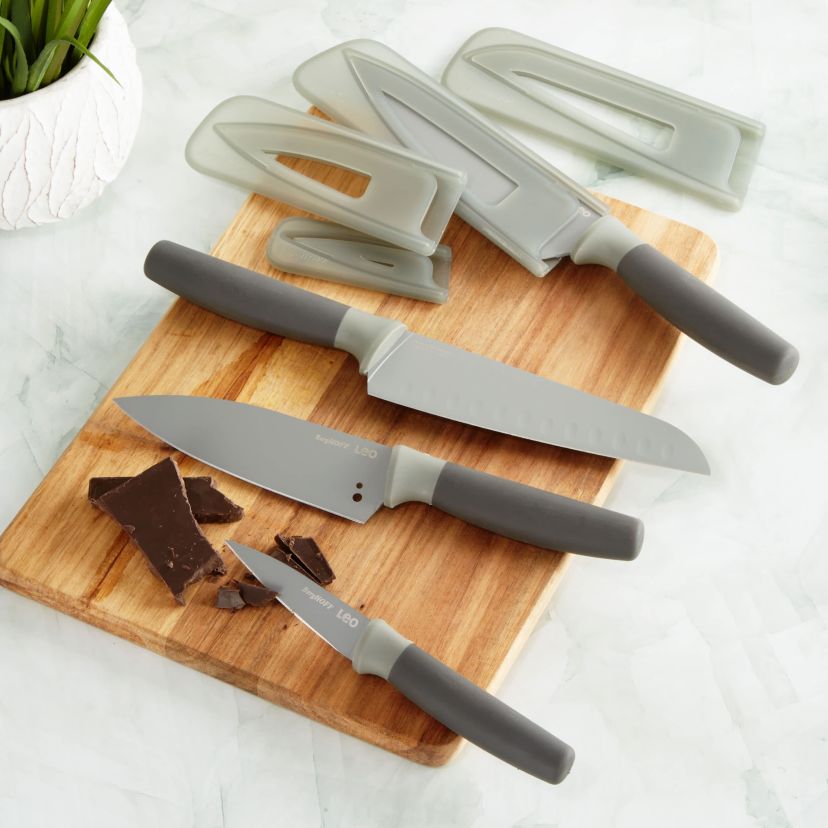 BergHOFF Balance 4Pc Non-stick Stainless Steel Cutlery Set, Recycled Material, Grey