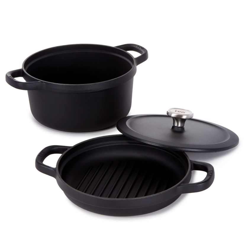 BergHOFF Graphite 3Pc Enamel Cast Iron Cookware Set