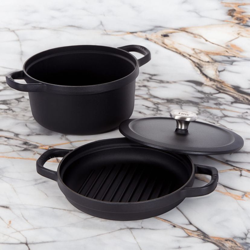 BergHOFF Graphite 3Pc Enamel Cast Iron Cookware Set