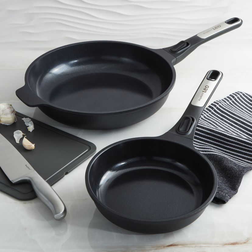 BergHOFF Phantom 2Pc Nonstick Ceramic Frying Pan Set, Recycled Cast Aluminum